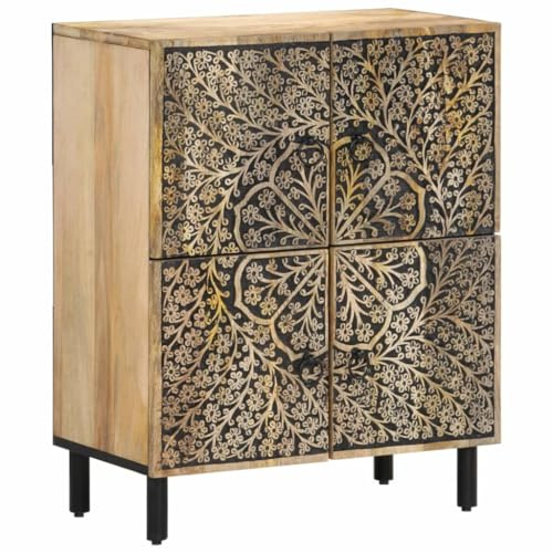 vidaXL Beistellschrank 60x33x75 cm Massivholz Mango