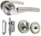 Betley Butterfly Verona Lever On Rose Door Handles, Bathroom Thumbturn Lock Set, Duo Chrome Satin Latch Handle, Internal Wooden Doors for Home and Office