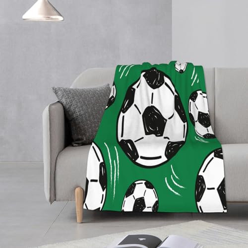 Kuscheldecke Jungen 150x200,Fußball Decke Kinder,Sport Themen Warme Kuscheldecke Sofadecken Flanelldecke Decken für Kinderbetten (B, 150x200cm)