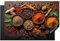 KitchenYeah© Herdabdeckplatte 80x52 cm Einteilig Ceranfeld Abdeckplatte Küche Deko Ceranfeldabdeckung Herdabdeckung Induktionsmatte Kräuter - Küche - Gewürze - Zimt