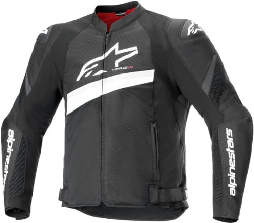 Alpinestars T-GP Plus R V4 Airflow Herren Street Motorradjacken - Schwarz/Weiß/Medium