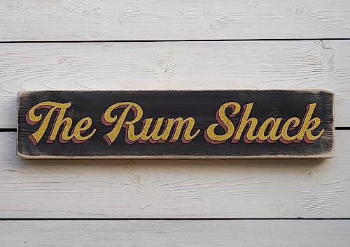 metal Signs THE RUM SHACK - Vintage Style metalen Sign. Handmade Retro Home Gift metalen Signs With Sayings 4x16 Inch