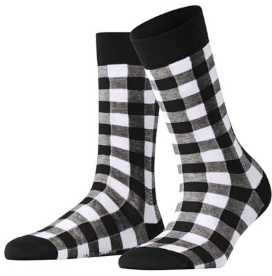 Burlington Damen Socken Vichy W So Baumwolle gemustert 1 Paar, Schwarz Black 3000, 36-41