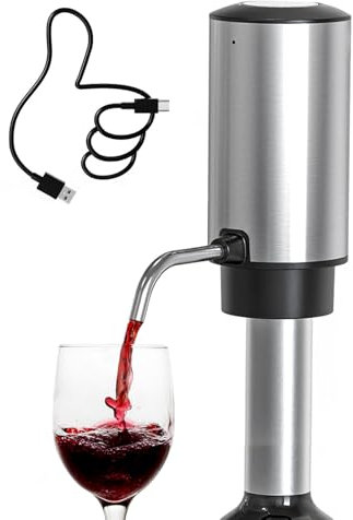 Versatore elettrico per aeratore per vino ricaricabile, Aeratore di Vino Elettrico Aeratore Elettrico per Vino Distributore di Vino Regali Elettrico per Amanti del Vino
