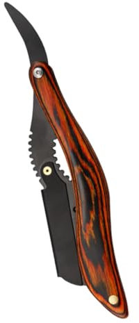 Healeved Rasoir Bois Pour Barbe Tête Inoxydable Léger Et Portable Usage Multifonctionnel Pour Cheveux Et Sourcils