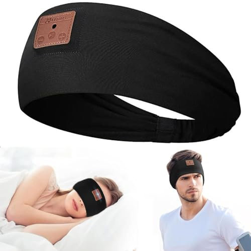 YiYunTE Schlafkopfhörer, Stirnband, Bluetooth, Schlafmaske, Kopfhörer, Geräuschunterdrückung, Schlaf-Stirnband, weiche Schlafkopfhörer, Männer und Frauen, Geschenke für Entspannung, Meditation, Sport,
