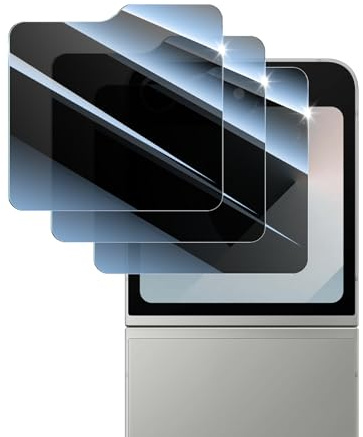 Lot de 3 Verre Trempé Anti-Espion pour Samsung Galaxy Flip 7 FE/Flip 6/Flip 5, Anti Espion Vitre Protection Ecran Protege Accessoire, Film de Protecteur, résistance aux Rayures, Dureté 9H
