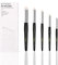 Dry Brush Miniature Painting Drybrush Set, 5 Sizes Miniature Paint Brushes for for Advanced & Professional Art for Tabletop & Wargames Miniature Watercolor Oil Painting(Black)
