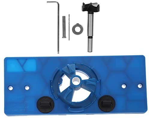OSALADI 1 Satz Scharnierlochsäge Abschließbar Montagesatz Für Verdecktes Scharnier Taschenloch Vorrichtung Für Türscharniere Schubladen Griffe System Gestell Schrankscharnier Blue Stahl