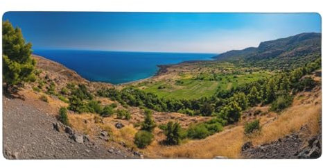 Montagne Tapis de Souris XXL 1200 x 600 x 4mm Grand Tapis de Souris Gamer, Bleu Tapis Souris avec Bords surpiqués et Base en Caoutchouc antidérapante pour Clavier et Souris, Decoration Cadeaux-GZ1247