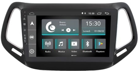 Autoradio für Für Jeep Compass (ab 2016) Android GPS Bluetooth WiFi USB DAB+ Touchscreen 10 8core Carplay AndroidAuto