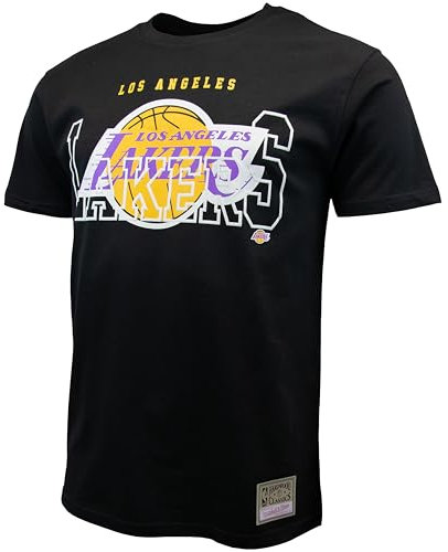 Mitchell & Ness NBA See Thru T-Shirt - Los Angeles Lakers, M, Schwarz