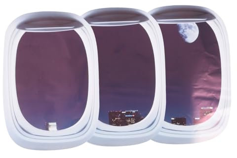 ARTIBETTER 1 Satz Aufkleber für Flugzeugfenster selbstklebender Spiegel Abziehbilder runder Spiegel Wandspiegel Tapeten wasserdichtes Band Wandtattoo Selbstklebender Wandaufkleber PVC