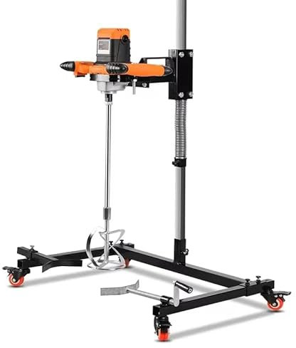 Miscelatore Portatile a Pale per calcestruzzo, Miscelatore Elettrico a Pale a 6 velocità, Miscelatore Portatile a Trapano con Staffa di Fissaggio per Miscelatore di Vernice, per miscelare Motta C