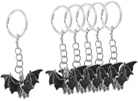 MOLUCKFU 6 Stück Fledermaus Schlüsselanhänger, Hängendes Ornament, Schlüsselanhänger Für Taschendekoration, Rucksackanhänger, Gepäckanhänger, Neuartiger Schlüsselanhänger, Fledermaus