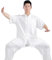 ZWCSHUU Kung Fu Uniform Traditionelles Kleidungsset Herren Damen Erwachsene Tai Chi Kung Fu Uniform Milchseide Kurzarm Freizeitkleidung Unisex Kung Fu Uniform(White Suit,XL)