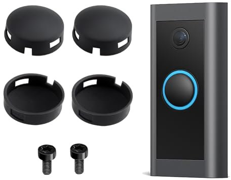 UIHRLM 4PCS Doorbell Button Replacement Compatible with Doorbell Pro, Video Doorbell Buttons & Video Doorbell Elite Buttons Replacement Set with Screws for Repair Cracked Split Button