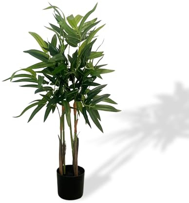 XBrand 35.4-Inches Artificial Bamboo Plant in Pot for Indoor Outdoor Home Office Store, Great Housewarming Gift