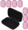 YOSADIER 8Pcs Portable Cable Organizer Bag Lightweight Electronics Storage for Travel for Power Banks USB Cables and Small Gadgets Compact Design for Easy Carrying and Outdoor Use Pink