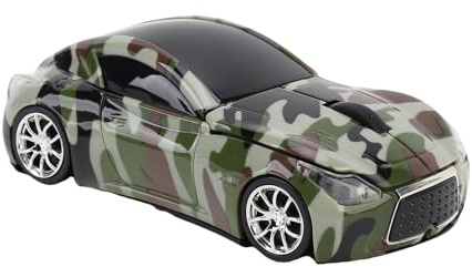 LICAEVEY 2,4 GHz Drahtlose Maus, Sportwagen -Form -Computermaus, 1600 DPI Optische Sensor Maus mit USB -Empfänger für PC -Laptop, Notebook, Kinder, Mädchen, Kleine Hände (Green)