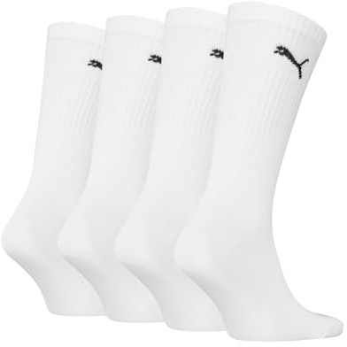 PUMA 4 Pairs Regular Crew Socks White 9-11 (43/46)