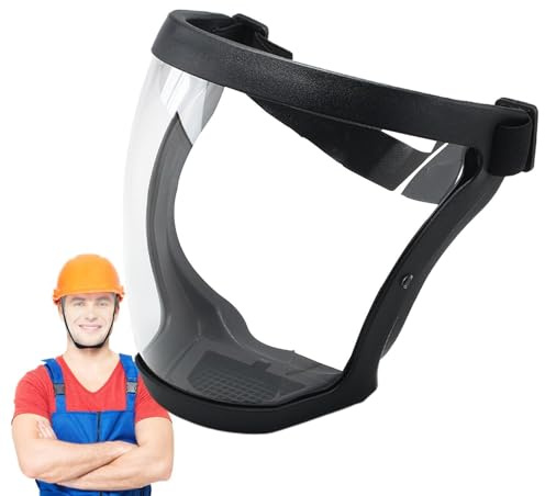 Maschera integrale multiuso, visiera con visione chiara, fascia protettiva leggera e regolabile antiappannamento, filtro rimovibile per esperimenti all'aperto di perforazione e saldatura di carpenteri