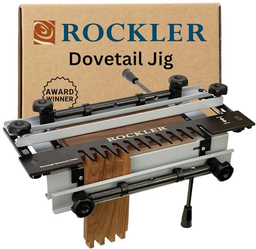 Rockler Dovetail Jig, 3-Piece Set, Complete with Templates, Router Bits, and Instructions