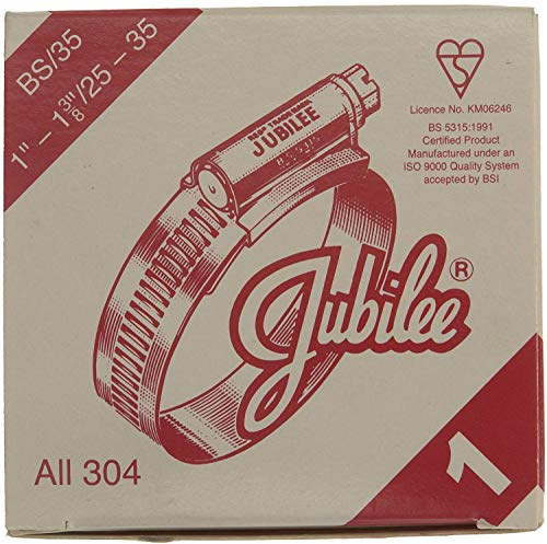 Jubilee, fascetta stringitubo 1SS in acciaio inox, da 32 a 45 mm, lunghezza 1 m