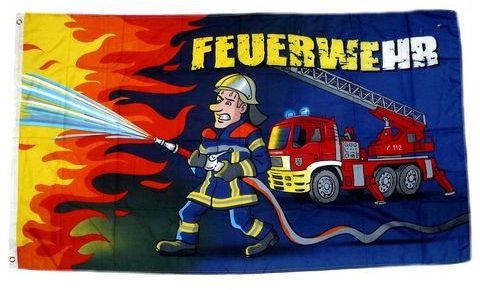 Fahne/Flagge Feuerwehrmann Feuerwehr 90 x 150 cm