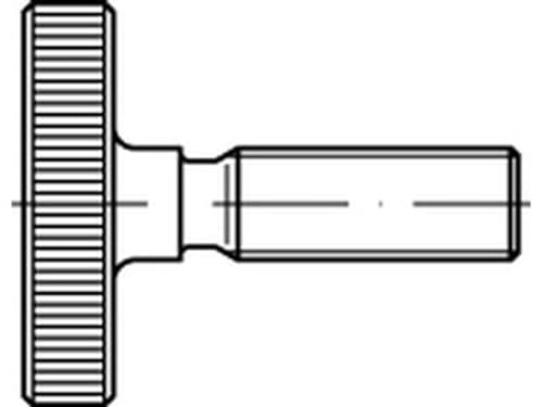 DIN 653 Rändelschraube niedrige Form M8x40 Stahl blank 10 Stk