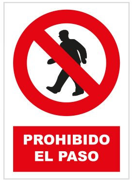 S21 Señalización PRR3025.G - Señal prohibido el paso multicolor