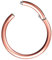 Piercingfaktor Universal Titan G23 Piercing Scharnier Clicker Ring Septum für Tragus Helix Ohr Nase Lippe Brust Intim Nippel Augenbrauen Rosegold Vergoldet1,6mm x 12mm