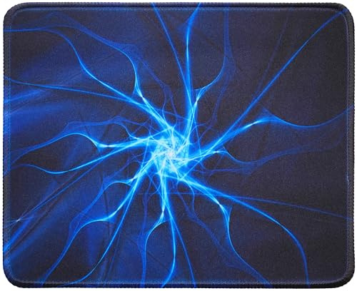 Silent Monsters Mauspad 240 x 200 mm Stoff Mousepad Blitz Gewitter - Vernähter Rand, rutschfest & leise, Gaming Büro Office Homeoffice - 24 x 20 cm Mouse Pad Mat - Mausunterlage klein alle Maus Arten