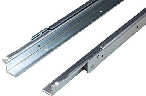 Gedotec Schubkastenauszug Schwerlast Rollenführung Teilauszug 900 mm Schubladen-Schiene aufliegende Montage | FR206 | Tragkraft 100 kg | Stahl verzinkt | 1 Paar - Schwerlastauszüge für Küchenschränke