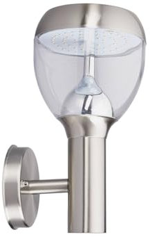 Lindby LED Wandleuchte außen Etta (spritzwassergeschützt (Modern) in Alu aus Edelstahl (1 flammig,) - Außenwandleuchten Wandlampe Led Außenlampe Outdoor für Außenwand/Hauswand Haus