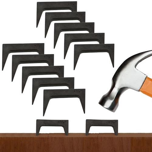 DCT Wood Clamps, 1.5in Pinch Clamp Pinch Dog 10-Piece Set for Woodworking Wood Glue Up Gluing Table Panel Pinch Dogs