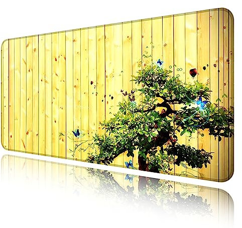 LL-COEUR XXL Paisaje Alfombrilla de Ratón Gaming Computer Escritorio Mouse Pad (1400 x 700 x 3 mm, Amarillo)