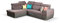 mb-moebel Ecksofa Eckcouch mit Bettkästen mit Schlaffunktion Couch Wohnlandschaft L-Form Polsterecke ALDO (Ecksofa Links)