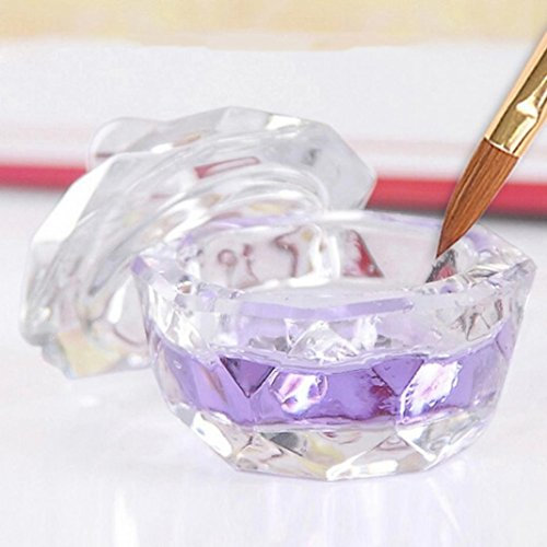 Juego de cuenco de cristal transparente para manicura y pedicura