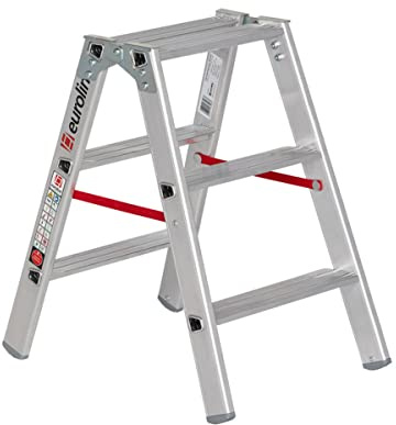 euroline GmbH - Alu-Stufenstehleiter jeweils 3 Sprossen