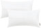 BRAWARM Lendenkissenbezüge aus Kunstleder, 30,5 x 50,8 cm, weißes Leder, handgenäht, dekoratives Dekokissen für Couch, Sofa, Bett, Wohnzimmer, Zuhause, Garten, 30,5 x 50,8 cm, 2 Stück