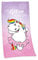 Klaus Herding GmbH Pummeleinhorn Badetuch Velourstuch, Baumwolle, rosa, 75 x 100 cm