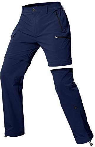 Cycorld Damen-Wanderhose-Zip-Off-Trekkinghose, Atmungsaktiv Wanderhose Damen Schnell Stretch Trekkinghose Abnehmbar Zip Off Outdoorhose Sommer Hiking Pants Funktionshose (Navyblau, M)