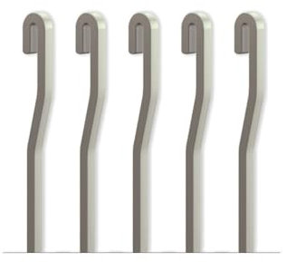 Pack 5 Tiges carrées 4 x 4 pour cimaise à tableau (200 cm, Contre Coudée, Dorée)