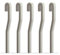 Pack 5 Tiges carrées 4 x 4 pour cimaise à tableau (200 cm, Contre Coudée, Dorée)