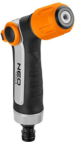 NEO TOOLS Spritzpistole, Wasserspritze mit Zyklon und Jet Funktion, Gartenbrause mit Ergonomischer Griff - Reinigungsspritze für Garten, Regulierung der Wasserstrahlstärke