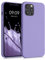 kwmobile Custodia Compatibile con Apple iPhone 12 Pro Max Cover - Back Case per Smartphone in Silicone TPU - Protezione Gommata - lavanda lilla