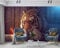 XAONUO Tier Wandbild Fototapete 3D Effekt 350X254Cm Tier Tiger Textur Selbstklebende Wandtapete Wohnzimmer Kinderzimmer Wanddeko Tapete Art Poster Tv Hintergrund Wandbilder