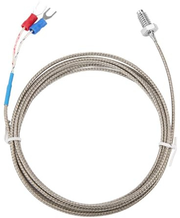 1-5M Länge Thermoelement Typ K Kabel M6 BSW Gewinde Temperaturmesssonde K Thermoelement Sensoren mit Großem Messbereich(2M)