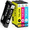 LeciRoba 407xl für Epson 407xl Multipack und für 407 druckerpatronen für Epson Workforce Pro WF-4745DTWF (1-Schwarz 1-Cyan 1-Magenta 1-Gelb,4-Packung)